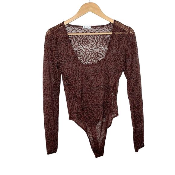 Intimately Free People Sheer Lace Bodysuit Womens Small Coquette Fairy Grunge - Picture 1 of 7